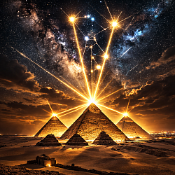Pyramides Frappe la Constellation d'Orion